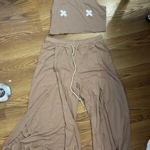 Chic Tan Two-Piece Set